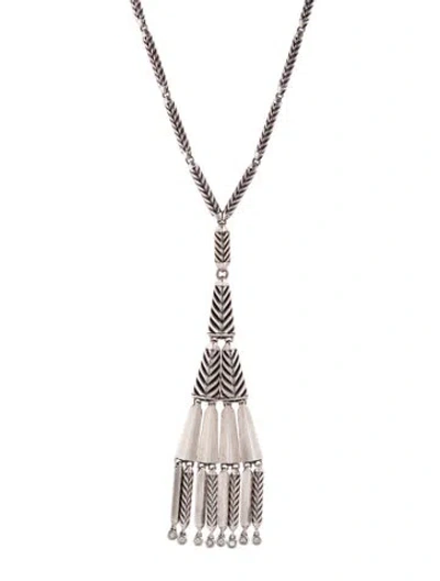 Pre-owned David Yurman Diamond Stax Fringe Lavalier Necklace, 26.25" In Multi