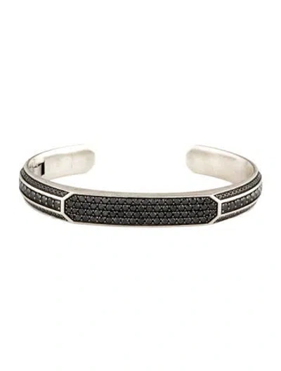 Pre-owned David Yurman Diamond Streamline Heirloom Cuff Bracelet, 7.5" In Multi
