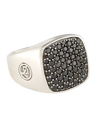 Pre-owned David Yurman Diamond Streamline Signet Ring In Multi