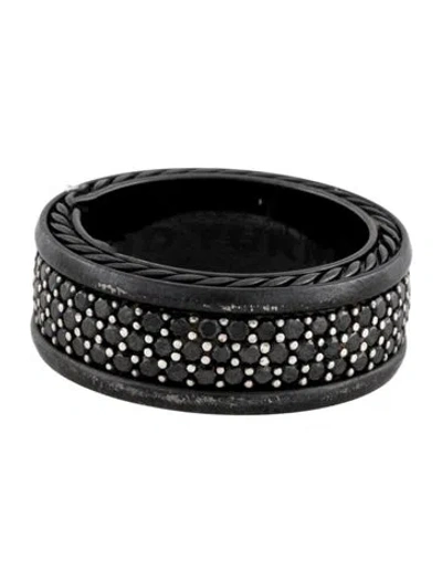 Pre-owned David Yurman Diamond Streamline® Three Row Band Ring In Multi