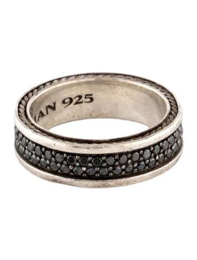Pre-owned David Yurman Diamond Streamline Two Row Band In Multicolor