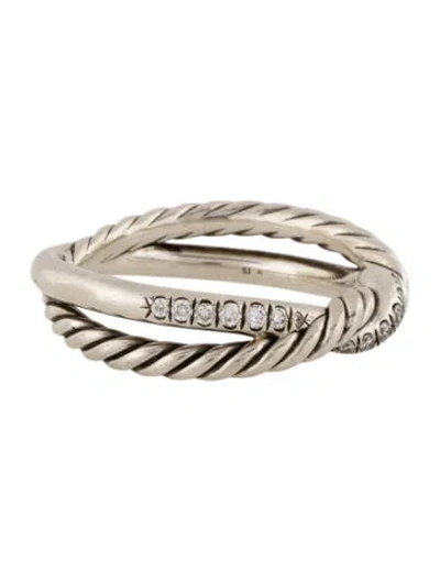 Pre-owned David Yurman Diamond Twist Band In Multi