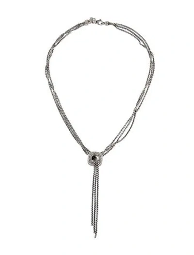 Pre-owned David Yurman Diamond Waterfall Lavalier Necklace, 16" In Multi