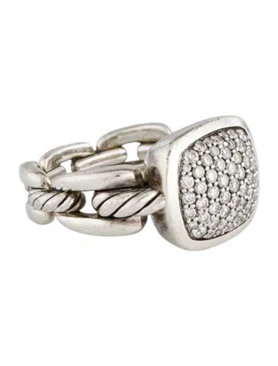 Pre-owned David Yurman Diamond Wellesley Cocktail Ring In Multi