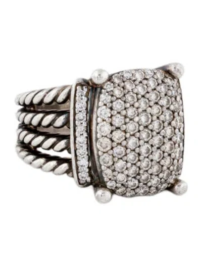 Pre-owned David Yurman Diamond Wheaton Cocktail Ring In Multi