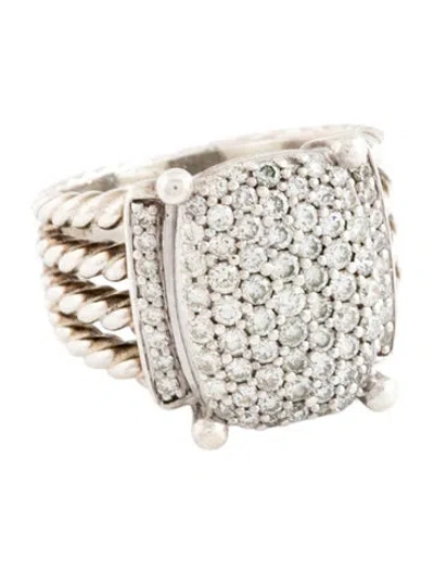 Pre-owned David Yurman Diamond Wheaton Cocktail Ring In Multicolor