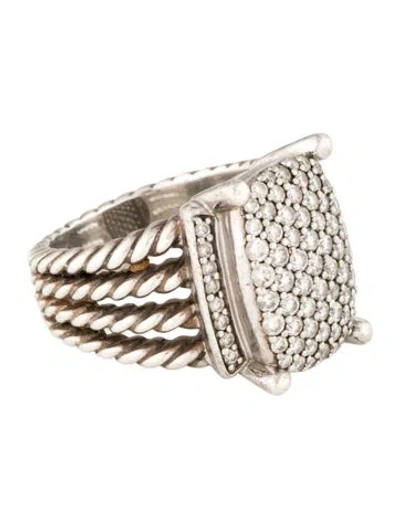 Pre-owned David Yurman Diamond Wheaton Ring In Multi