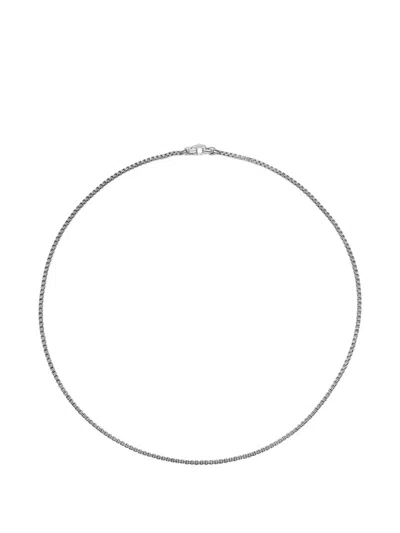 David Yurman Double-box-chain Necklace In Metallic