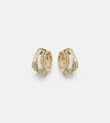David Yurman Dy Crossover 18kt Gold Hoop Earrings With Diamonds In Gold