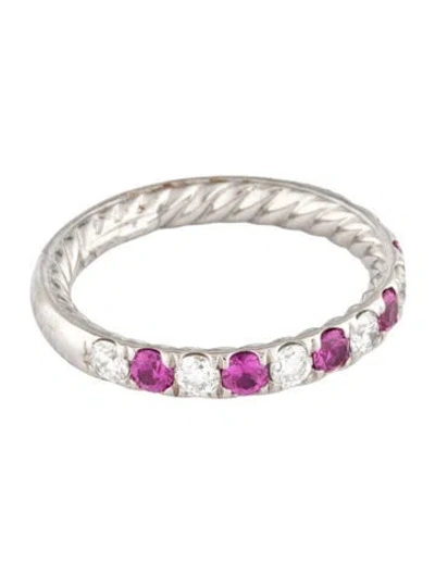 Pre-owned David Yurman Dy Eden Partway Band Ring In Multicolor