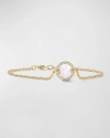 David Yurman Dy Elements Chain Bracelet With Gemstone And Diamonds In 18k Gold, 11mm In Mop/diamond