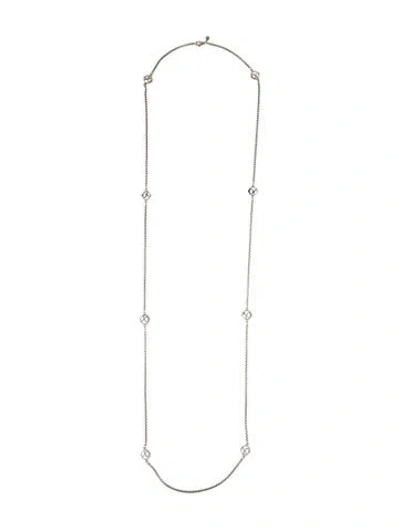 Pre-owned David Yurman Dy Logo Station Necklace, 24" In Multi