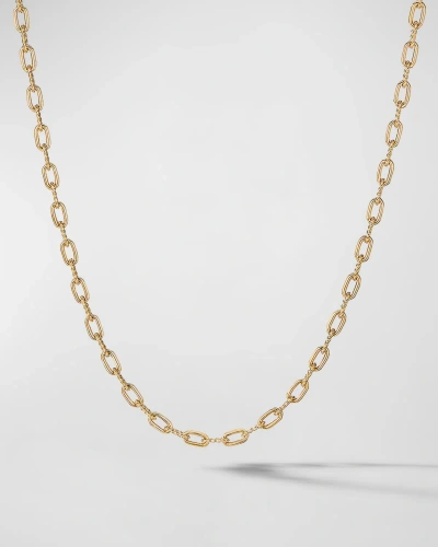 David Yurman Dy Madison Three Ring Chain Necklace In 18k Gold, 3.9mm, 20"l In 05 No Stone