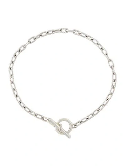 Pre-owned David Yurman Dy Madison Toggle Chain Bracelet, 7.25" In Multi