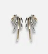 David Yurman Dy Mercer 18kt Gold And Silver Earrings With Diamonds In Silver