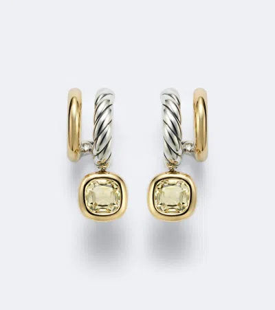 David Yurman Dy Mercer® 18kt Gold And Sterling Silver Drop Earrings With Citrines