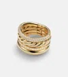 David Yurman Dy Mercer 18kt Gold Ring With Diamonds In Gold