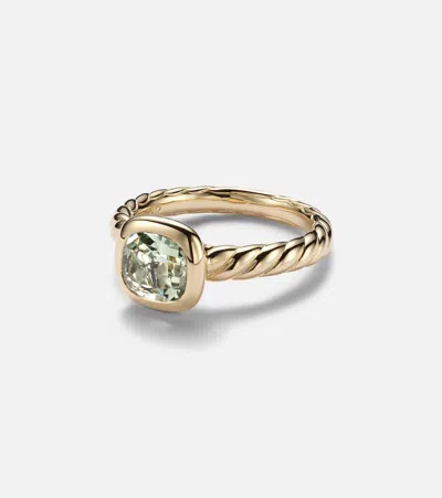 David Yurman Dy Mercer 18kt Gold Ring With Prasiolite