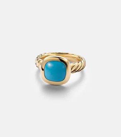 David Yurman Dy Mercer 18kt Gold Ring With Turquoise
