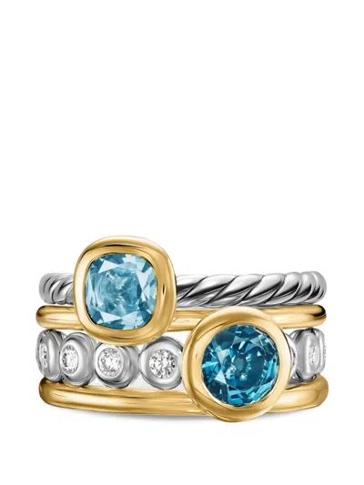 David Yurman Dy Mercer® Color Stone Multi Row Ring In Silver