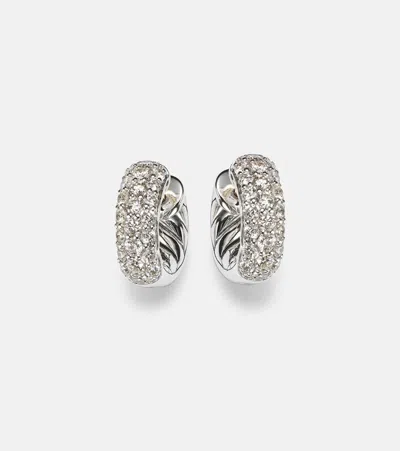 David Yurman Ohrringe Dy Mercer Micro Aus Sterlingsilber Mit Diamanten In Silber