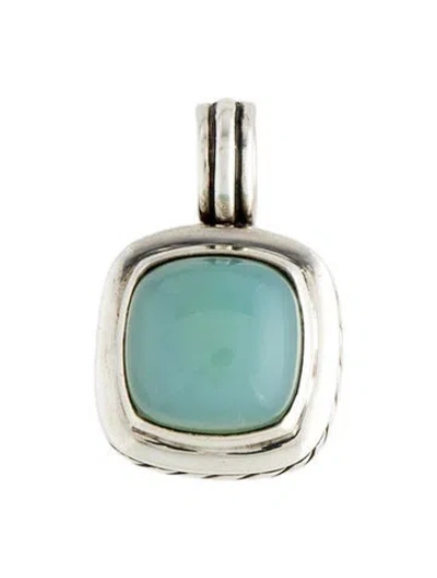 Pre-owned David Yurman Dyed Chalcedony Pendant Enhancer In Multi