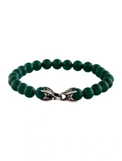 Pre-owned David Yurman Dyed Chalcedony Spiritual Bead Bracelet, 7.75" In Multi