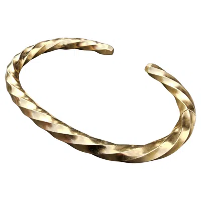 Pre-owned David Yurman Edge Cable Cuff Bracelet 18k Yellow Gold Large 33g 6200