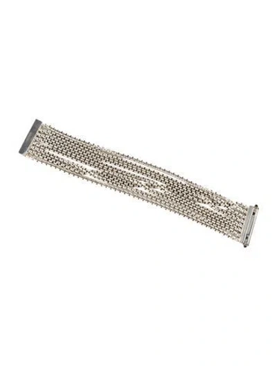 Pre-owned David Yurman Eight Row Box Chain Bracelet, 7" In Multi