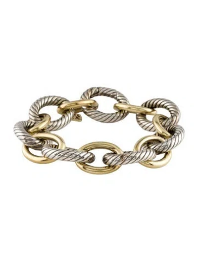 Pre-owned David Yurman Extra-large Oval Link Bracelet, 6.25" In Multi