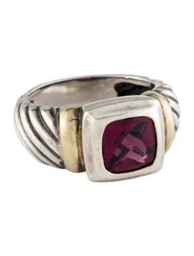 Pre-owned David Yurman Garnet Cocktail Ring In Multi