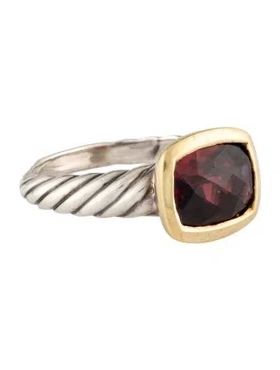 Pre-owned David Yurman Garnet Noblesse Ring In Multi