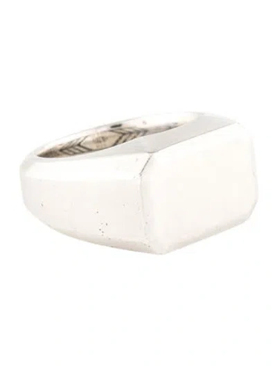 Pre-owned David Yurman Heirloom Streamline Signet Ring In Multi