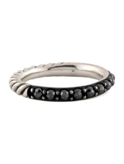 Pre-owned David Yurman Hematine Cable Berries Band Ring In Multi