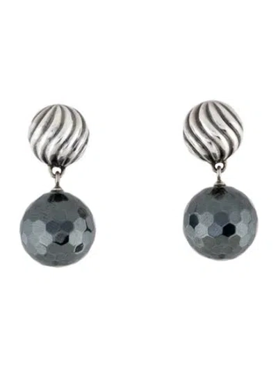 Pre-owned David Yurman Hematine Elements Drop Earrings In Multi