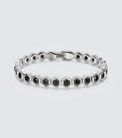 David Yurman Hex Sterling Silver Bracelet With Diamonds In Metallic