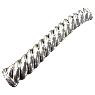 Pre-owned David Yurman Huge  Sculpted Cable Bracelet 29mm Wide 123.7g 7.5" Flexible In Multi
