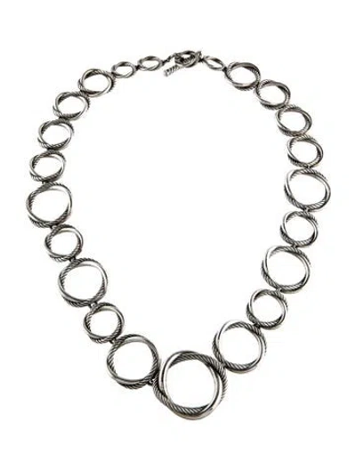 Pre-owned David Yurman Infinity Link Necklace, 18.25" In Multi