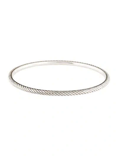 Pre-owned David Yurman Inside Out Cable Bangle, 7.5" In Multi