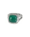 David Yurman Lagoon Orchid Albion Silver 0.38 Ct. Tw. Diamond Ring (authentic Pre-loved) In Metallic