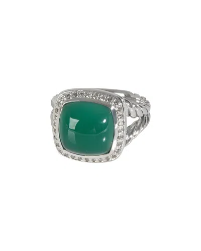 David Yurman Lagoon Orchid Albion Silver 0.38 Ct. Tw. Diamond Ring (authentic Pre-loved)