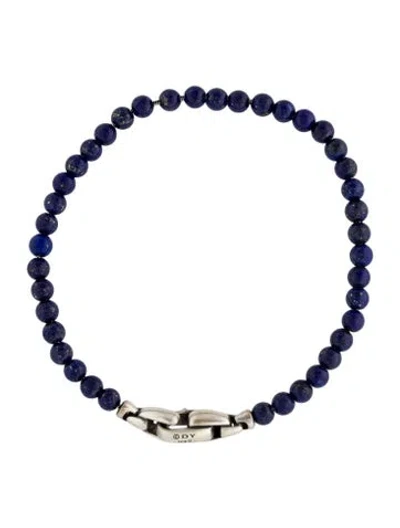 Pre-owned David Yurman Lapis Lazuli Spiritual Beads Bracelet, 7" In Multi