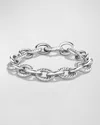 David Yurman Large Oval Link Bracelet In Silver