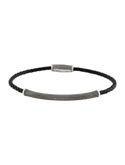 Pre-owned David Yurman Leather Cable Classic Bracelet In Multi