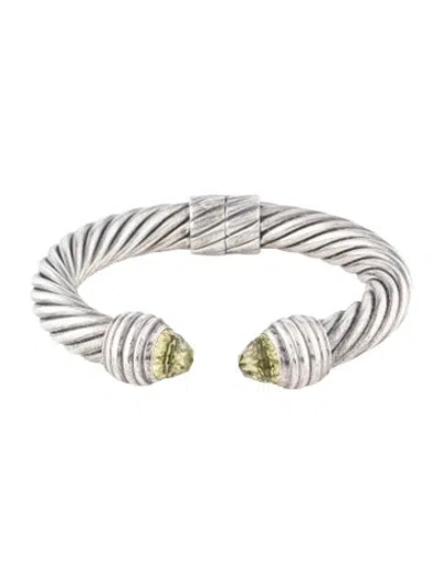 Pre-owned David Yurman Lemon Citrine Cable Classics Bracelet, 6" In Multi