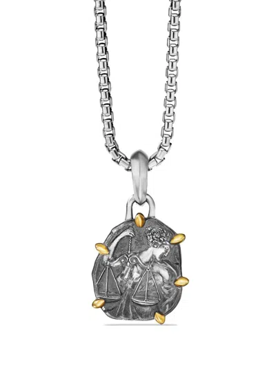David Yurman Libra Zodiac Amulet Enhancer In Silver