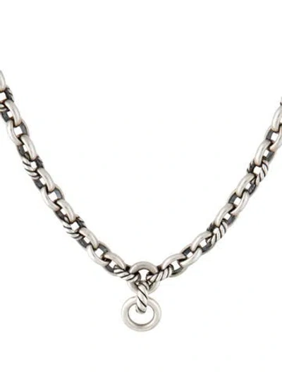Pre-owned David Yurman Link Necklace, 18" In Multicolor
