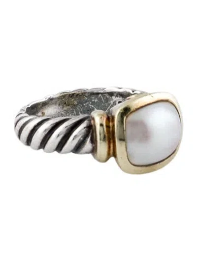 Pre-owned David Yurman Mabé Pearl Noblesse Ring In Multi
