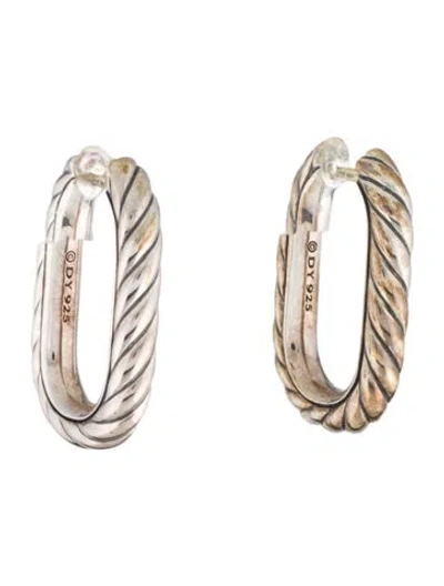 Pre-owned David Yurman Madison® Cable Hoop Earrings In Multi