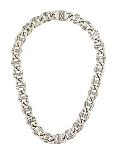 Pre-owned David Yurman Madison Curb Link Necklace, 18" In Multi